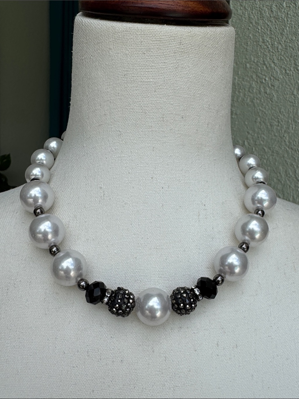 Vintage beaded statement necklace